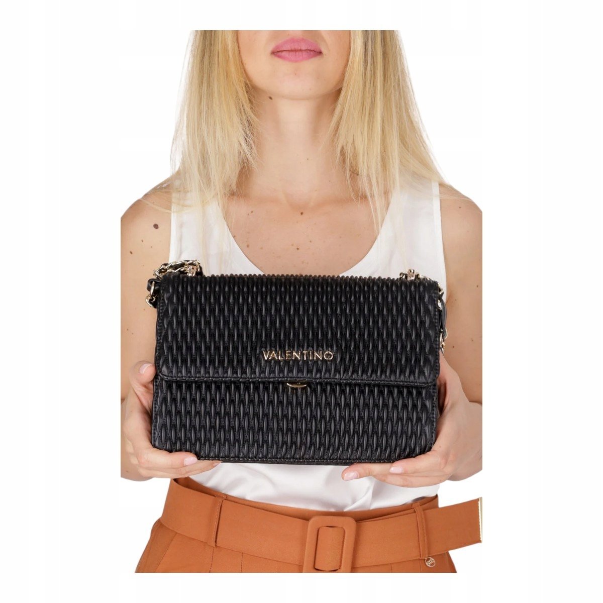 Valentino torebka damska frequency re flap bag czarna