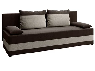Kondela Sofa rozkładana ze schowkiem Premium New - brąz/szary - Sofy i kanapy - miniaturka - grafika 1