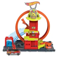 Zabawki konstrukcyjne - Hot Wheels City Super remiza strażacka z pętlą HKX41 - miniaturka - grafika 1