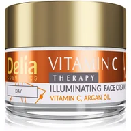 Kremy do twarzy - Delia Cosmetics Vitamin C Therapy Rozświetlający krem do twarzy z olejkiem arganowym 50ml Krem na dzień - miniaturka - grafika 1