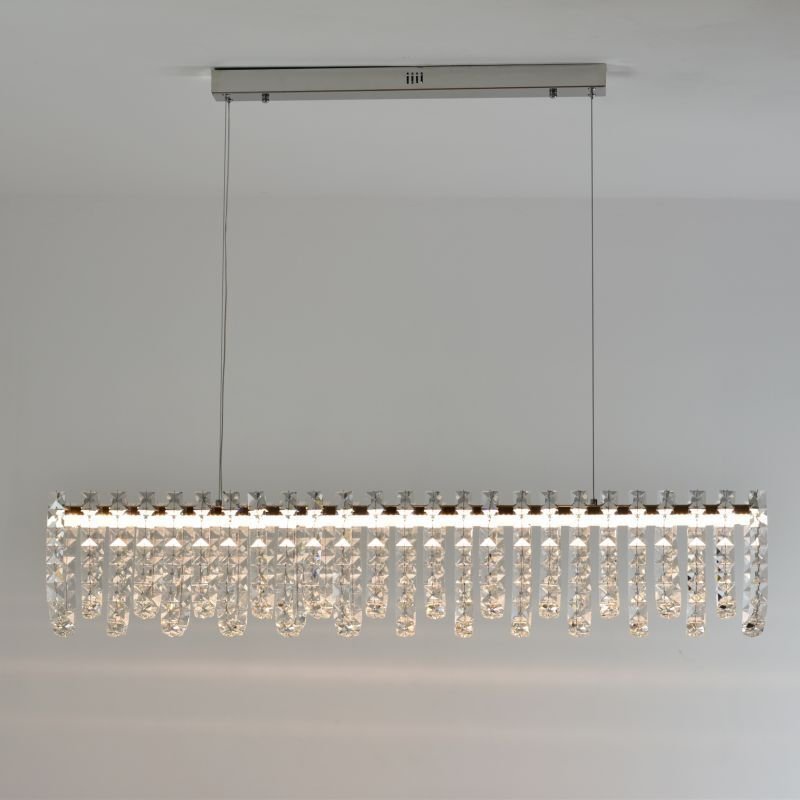 Lampa sufitowa Mcodo Kryształowa lampa led Crystal 120cm polecana nad stół barwa 3500K