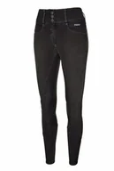 Bryczesy - Pikeur Bryczesy damskie CANDELA GRIP JEANS SS20 - black - miniaturka - grafika 1