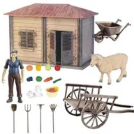 Figurki dla dzieci - Zestaw farma domek rolnika DIY - miniaturka - grafika 1