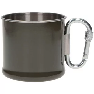 Mil-Tec - Kubek z karabinkiem - 500 ml - Zielony OD - 14608202 - Kuchnia turystyczne i akcesoria - miniaturka - grafika 1