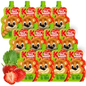 Koncentraty warzywne, przeciery - KUBUŚ Mus 100% Truskawka Jabłko 100 g x 12 sztuk - miniaturka - grafika 1