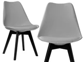 Krzesła - KRZESŁO LOFTOWE DO KICHNI BIURA POCZEKALNI SZARE - miniaturka - grafika 1