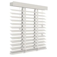 Żaluzje - Żaluzja drewniana 160 x 220 cm biała 50 mm - miniaturka - grafika 1