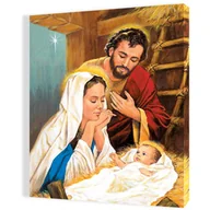 Ikony i obrazy sakralne - Obraz religijny na płótnie Święta Rodzina - miniaturka - grafika 1
