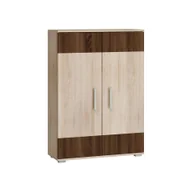 Szafki do salonu - Szafka SLR-03 Solar MebloCross Śliwa Wallis / Czarny Połysk - miniaturka - grafika 1