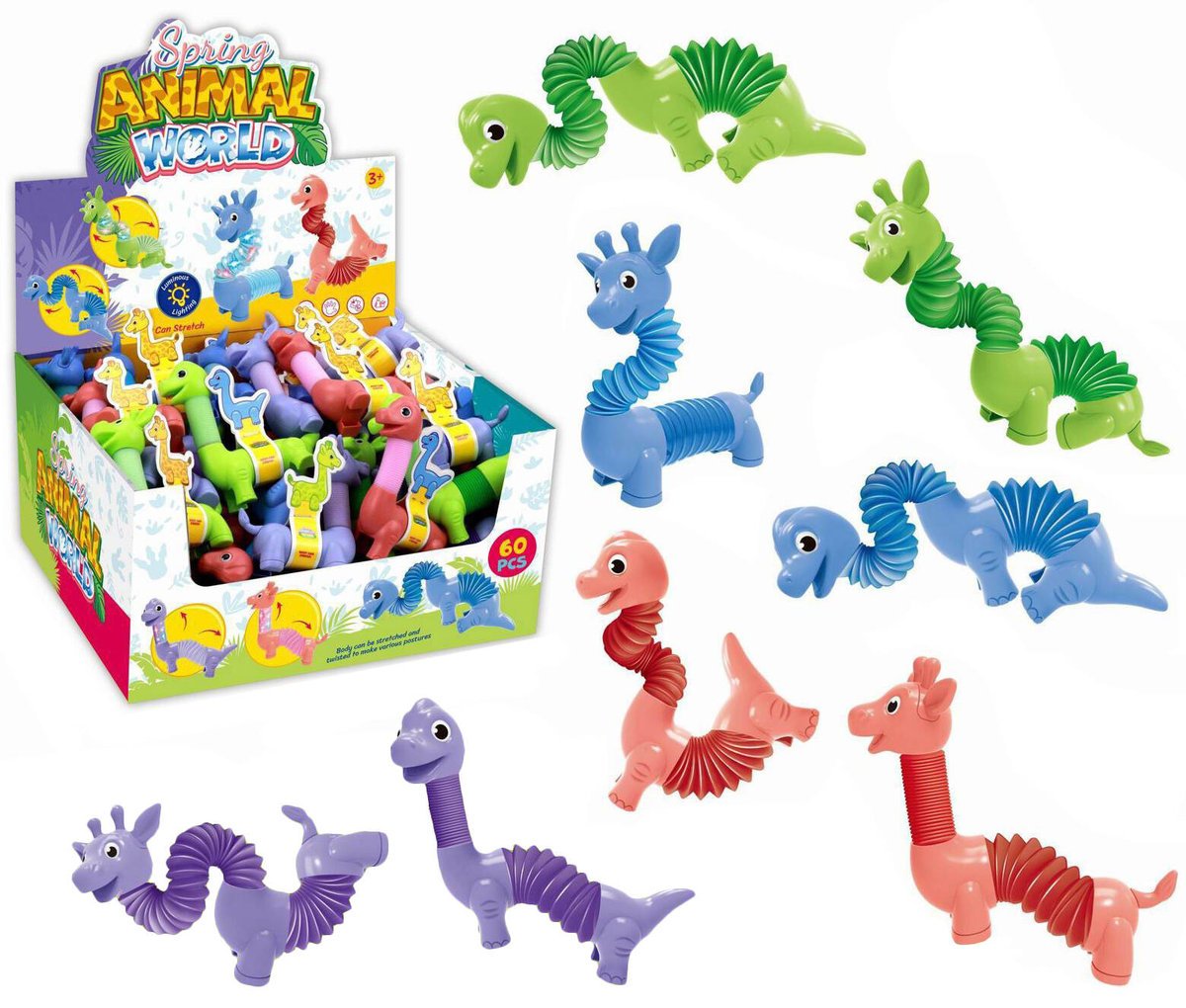 ŻYRAFA DINOZAUR RURKA POP TUBE