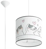 Lampy sufitowe - Dziecięca lampa wisząca z motywem kotków - 3X grafit połysk A584 L1-R03 - miniaturka - grafika 1