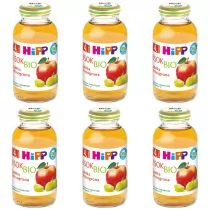 Hipp Sok 100% jabłka-winogrona po 4. miesiącu zestaw 6 x 200 ml Bio - Soki i herbatki dla dzieci - miniaturka - grafika 1