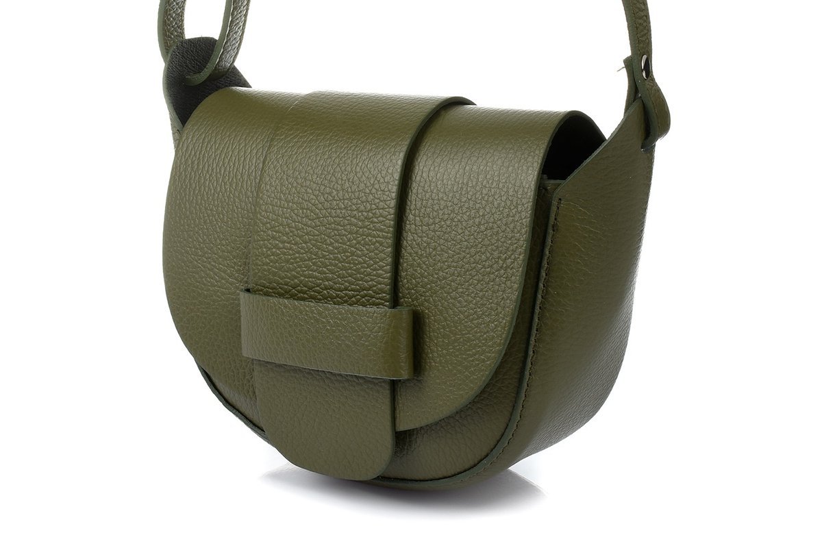 Torebka skórzana damska miejska listonoszka włoska