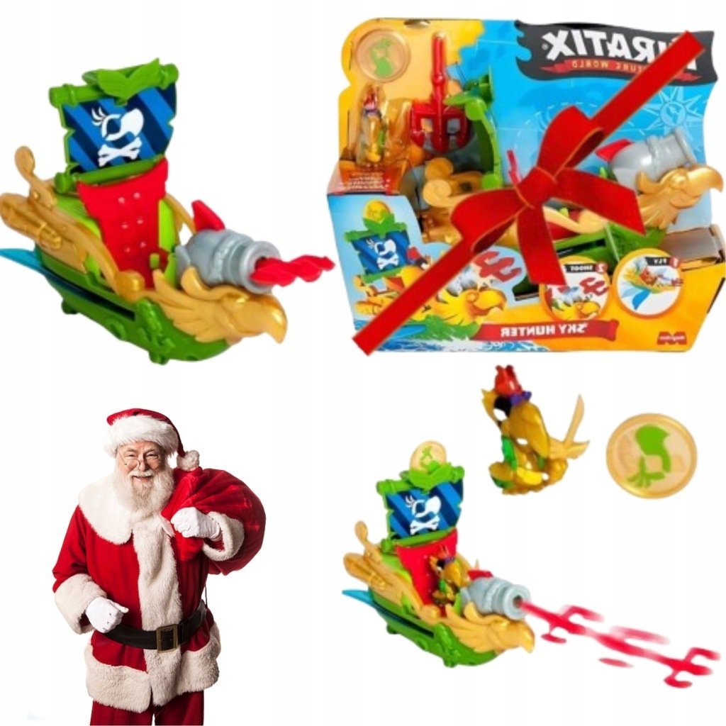 PIRATIX GOLDEN TREASURE SKY HUNTER STATEK PIRACKI ZESTAW FIGURKA AKCESORIA