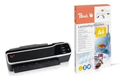 Laminatory - Peach PL900 Laminator High Speed DIN A3 z 100 kieszeniami do laminowania A4 przezroczysty w 60 sekund 2 x 250 mikronów 1000 mm/min Ponad 2 strony DIN A3 Automatyczne wykrywanie folii - miniaturka - grafika 1