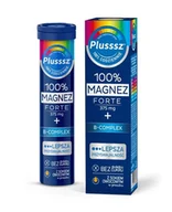 Witaminy i minerały - Polski Lek Plusssz 100% magnez forte + B-complex 20 tabletek musujących - miniaturka - grafika 1