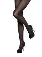 Rajstopy - CHARNOS Damskie bawełniane rajstopy prążkowane czarne S/M, Czarny, S-M - miniaturka - grafika 1