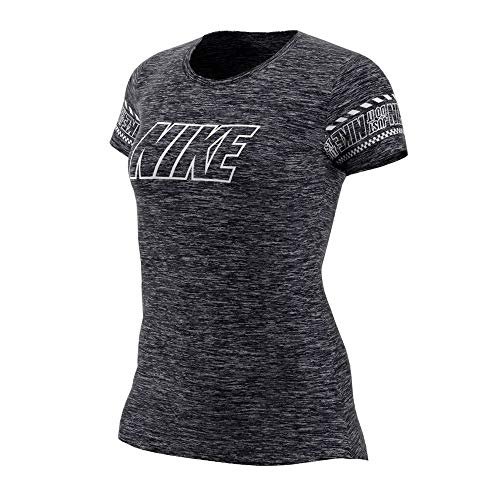 Nike Damska koszulka treningowa Dri-fit Czarny/wrzosowy L