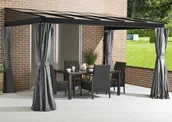 Pozostałe meble ogrodowe - Zadaszenie tarasu 2,5x3,6m SOJAG z poliwęglanu z moskitierami i zasłonami - miniaturka - grafika 1