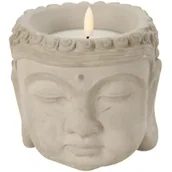 Świece - H&S Decoration Świeca LED głowa Buddy 13,5xh13 cm - miniaturka - grafika 1