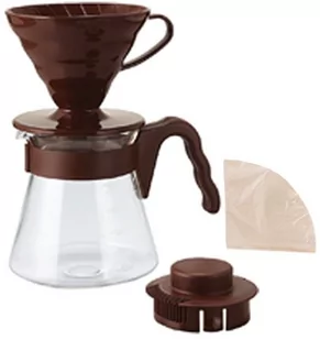 Hario Zestaw do parzenia kawy V60 Pour Over Kit, 700 ml, brązowy - Inne naczynia kuchenne - miniaturka - grafika 2