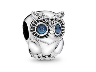 Pandora Valerio.pl Rodowany srebrny charms do sowa sówka ptak bidr owl cyrkonie srebro 925 GS049 GS049 - Charmsy - miniaturka - grafika 1