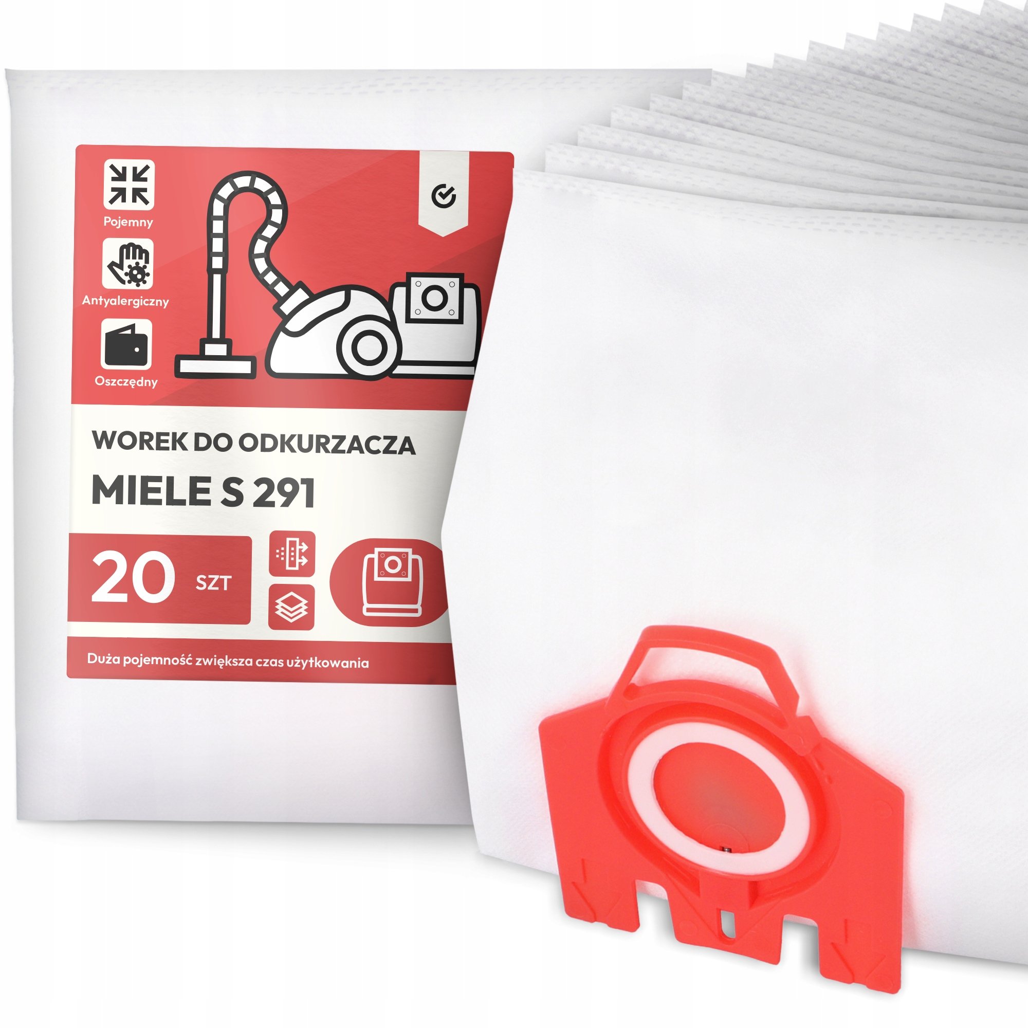 20x Worek do Odkurzacza Miele S 291 Syntetyczny Duży Mocny Torba Worki G9