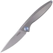 Noże - Nóż składany Kubey Pike Gray Titanium, Sandblasted CPM 20CV by Parsons Bladeworks (KB2103A) - miniaturka - grafika 1