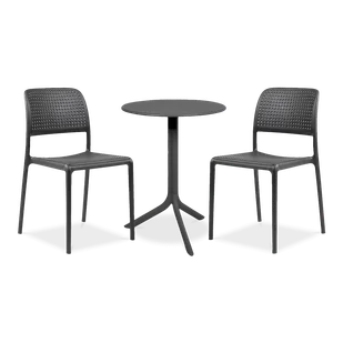 Zestaw Nardi BORA BISTROT/STEP 2+1 Antracite - Meble ogrodowe - miniaturka - grafika 1