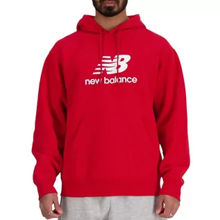 Bluzy sportowe męskie - Bluza New Balance MT41501TRE - czerwona - grafika 1