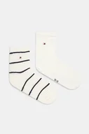 Skarpetki damskie - Tommy Hilfiger skarpetki 2-pack damskie kolor biały 701229866 - miniaturka - grafika 1