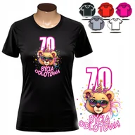 Koszulki i topy damskie - KOSZULKA DAMSKA Z NADRUKIEM T-SHIRT - WZÓR 70 LAT ODLOTOWA PREZENT - XS - miniaturka - grafika 1