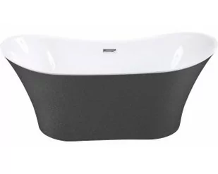 Besco WAS-170-AGR AYLA wanna wolnostojąca maskownica syfonu z przelewem grafitowa 170 x 80 - Wanny Besco WAS-170-AGR AYLA wanna wolnostojąca maskownica syfonu z przelewem grafitowa 170 x 80 - Wanny - miniaturka - grafika 3