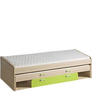 Łóżko Podwójne 80 x 200 + 80 x 195 L16 Lorento Dolmar Biały Brylantowy / Dąb Nash - Łóżka - miniaturka - grafika 1