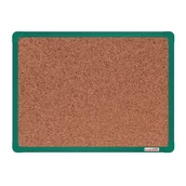 Tablice i flipcharty - boardOK Tablica korkowa boardOK, 60 x 45 cm, zielona rama VOK060045-3400 - miniaturka - grafika 1