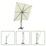 Parasole ogrodowe - The Living Store 4-poziomowy parasol na aluminiowym słupku - piaskowy - 250x250 cm - Parasol Ogrodowy - miniaturka - grafika 1