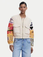 Kurtki damskie - Desigual Kurtka bomber Austin 25SWEW51 Beżowy Regular Fit - miniaturka - grafika 1