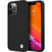 Etui i futerały do telefonów - BMW Etui BMHCP13XSILBK iPhone 13 Pro Max 6,7" czarny/black hardcase Silicone Signature BMW000420-0 - miniaturka - grafika 1