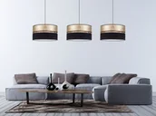 Lampy sufitowe - Lampa wisząca Solar Zwis Jula nowoczesna lampa do salonu, sypialni biało-złota - miniaturka - grafika 1