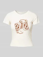Koszulki i topy damskie - T-shirt z nadrukowanym motywem model ‘LOUI’ - miniaturka - grafika 1