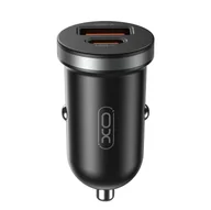 Ładowarki samochodowe - Ładowarka samochodowa XO CC56 - 30W Power Deliver - 2x USB - Czarna - miniaturka - grafika 1