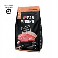 Sucha karma dla psów - Sucha karma dla psa Pan Mięsko cielęcina z indykiem XL 9 kg  dorosłe psy - miniaturka - grafika 1