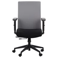 Fotele i krzesła biurowe - Stema Fotel Riverton F/L bez zagłówka oparcie tkaninowe czarny szary - miniaturka - grafika 1