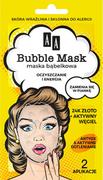 Maseczki do twarzy - AA Bubble Mask maska bąbelkowa oczyszczanie i energia złoto 24k + aktywny węgiel 8.0 ml - miniaturka - grafika 1