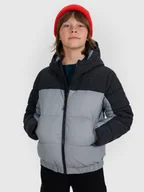 Kurtki i płaszcze dla chłopców - 4F Kurtka puchowa z wypełnieniem syntetycznym chłopięca - szara 122 (6-7 lat) - miniaturka - grafika 1