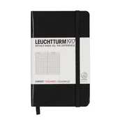 Notesy i bloczki - Leuchtturm, Notes Pocket, 185 stron, kratka, czarny - miniaturka - grafika 1
