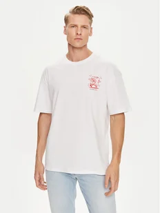 Jack&Jones T-Shirt Bradley 12264405 Biały Wide Fit - Koszulki męskie - miniaturka - grafika 1