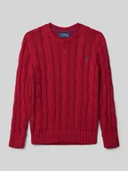 Swetry dla chłopców - Sweter z dzianiny z prążkowanymi wykończeniami - miniaturka - grafika 1