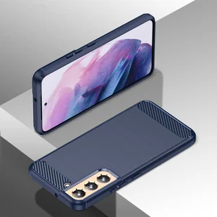 Carbon Case etui Samsung Galaxy S23+ elastyczny silikonowy karbonowy pokrowiec niebieskie - Etui i futerały do telefonów - miniaturka - grafika 7