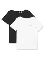 Koszulki i topy damskie - Levi's Damska koszulka Plus Size 2-pak, Pl 2 Pack herbata biała + czarna mineralna, 3X - miniaturka - grafika 1